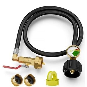 Propane Refill Adapter For 1 Lb.Tanks 3FT Propane Refill Adapter Extension Hose